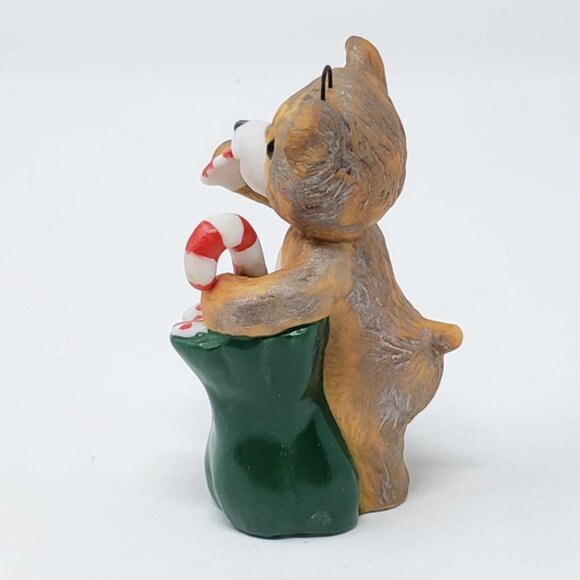 Lot of 4 1989 Hallmark Cinnamon Bear Porcelain Ornament - Picture 5 of 9